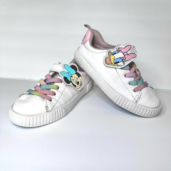 Minnie and Daisy Printed Sneakers Disney H&M White and pink shoes size 12.5 - Picture 2 of 12